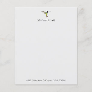 Aangepast papier voor Hummingbird Stationery