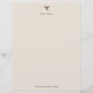 Aangepast papier voor Hummingbird Stationery