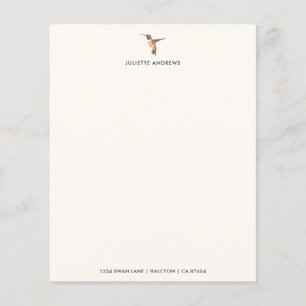 Aangepast papier voor Hummingbird Stationery