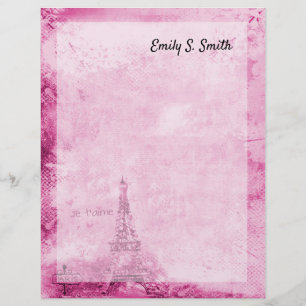 Aangepast Parijs Thema Vintage Scrapbook Schrijfpa