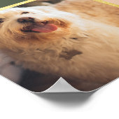 Aangepast Pastel & Goud Kerst 5 Foto Collage Poster (Hoek)