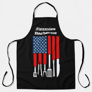 Aangepast patriottisch barbecue en Chef Schort