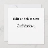 Aangepast patriottisch register om te stemmen kaart (Achterkant)