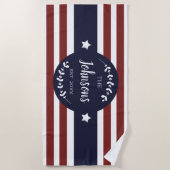 Aangepast patriottische zomer vierde juli strandlaken (Voorkant)