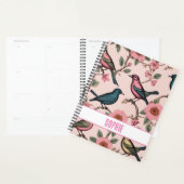 Aangepast patroon botanische bloemvogels planner (Display)
