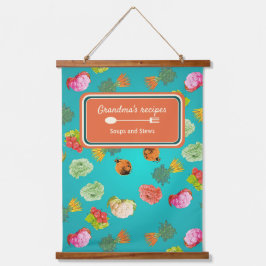 Aangepast patroon groenten, wortelen, bloemkool hangend wandkleed