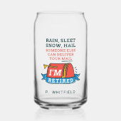 Aangepast pensioen postpersoneel in ruste Postdien Blikvorm Glas (Voorkant)