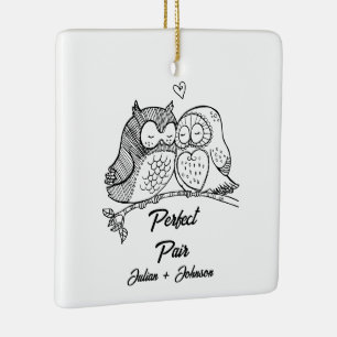 Aangepast perfect paar matching koppel keramisch ornament