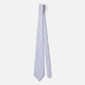 Aangepast periwinkle blauw op witte decoratieve Fl Stropdas (Voorkant)