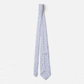 Aangepast periwinkle blauw op witte decoratieve Fl Stropdas (Achterkant)