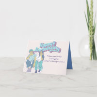 Aangepast personaliseren pastel jubileum liefde ro