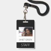 Aangepast personeel foto-ID bedrijf Badge (Front with Lanyard)