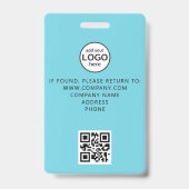 Aangepast personeel QR Code Event Blue Badge (Achterkant)