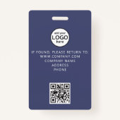 Aangepast personeel QR Code Event Violet Badge (Achterkant)