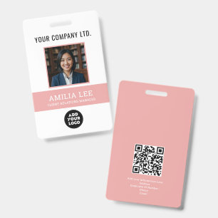 Aangepast personeelsbadge met fotologo, Qrcode Badge