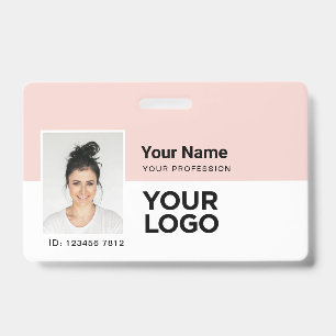 Aangepast Personeelslid Foto Bar of Qr Code Logo Badge