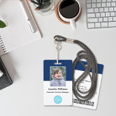 Aangepast personeelslid Naam Logo Barcode Foto-ID Badge