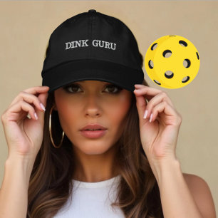 Aangepast Pickleball Dink Guru Cadeau voor Spelers Geborduurde Pet
