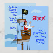 Aangepast piratenfeest op de dag van de feestdag kaart (Voorkant / Achterkant)