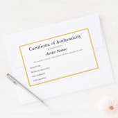 Aangepast plakcertificaat van echtheid rechthoekige sticker (Envelop)