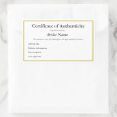 Aangepast plakcertificaat van echtheid rechthoekige sticker (Tas)