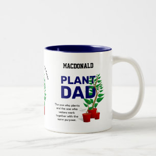 Aangepast PLANT DAD Tweekleurige Koffiemok