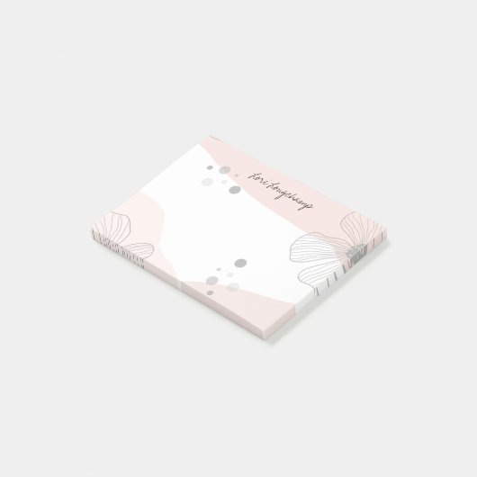 Aangepast Plant met botanische overloop  Post-it® Notes (Schuin)