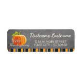 Aangepast pompoenkleurig ventilatorpatroon etiket (Voorkant)