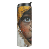 Aangepast: Portret Art Tumbler Thermosbeker (Gedraaid links)