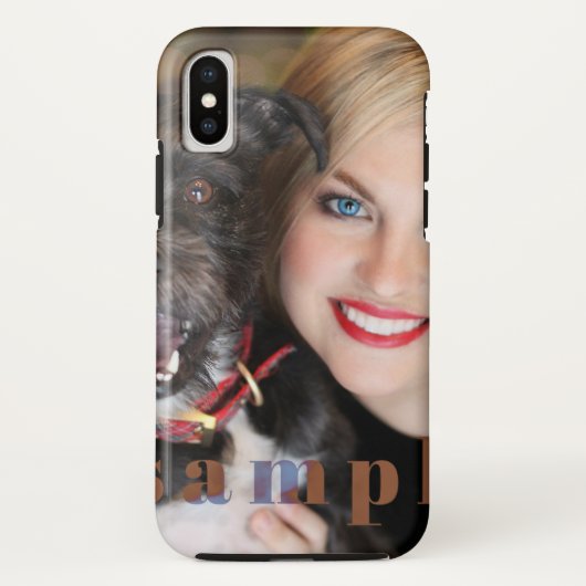 Aangepast portret stevige iPhone X Case-Mate iPhone Case (Achterkant)