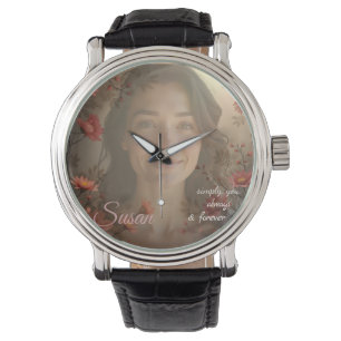 Aangepast Portret voor Haar – Gepersonaliseerd Fot Horloge