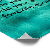 aangepast poster creëer uw eigen 8 x 10 blauwgroen (Hoek)