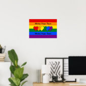 Aangepast Poster LGBT-vlag (Thuiskantoor)