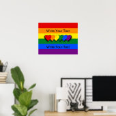 Aangepast Poster LGBT-vlag (Thuiskantoor)