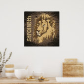 Aangepast poster op basis van leeuwenhoofd (Keuken)