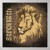 Aangepast poster op basis van leeuwenhoofd (Voorkant)