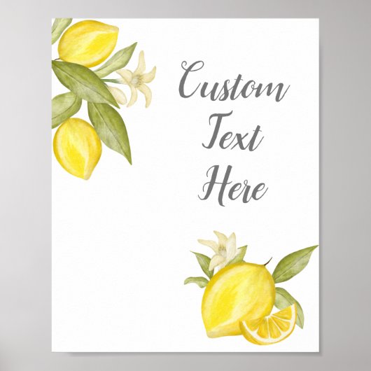 Aangepast Poster tekst voor Lemon Thleed Decor (Voorkant)