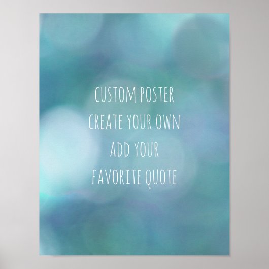 aangepast poster voegt uw eigen offerte blauw en w (Voorkant)