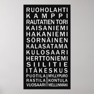 Aangepast poster voor Helsinki Metro Scroll