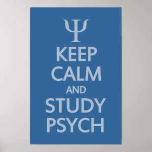 Aangepast poster voor Psych-bedekking houden en on