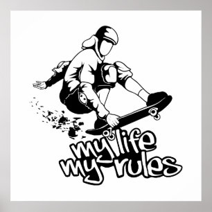 Aangepast poster voor skateboarden
