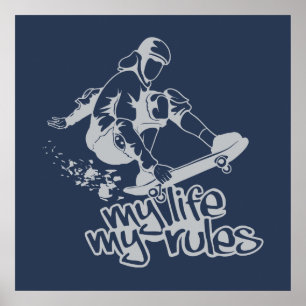 Aangepast poster voor skateboarden