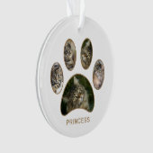 Aangepast potje Afdrukkat Naam Jaar Foto Collage Ornament (voorkant)