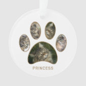 Aangepast potje Afdrukkat Naam Jaar Foto Collage Ornament (voorkant)