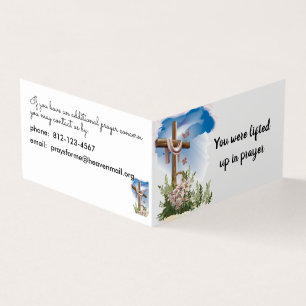 Aangepast Prayer Team van de Kerk Folded Visitekaa Visitekaartjes