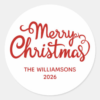 Aangepast Prettig Kerstfeest Ronde Sticker