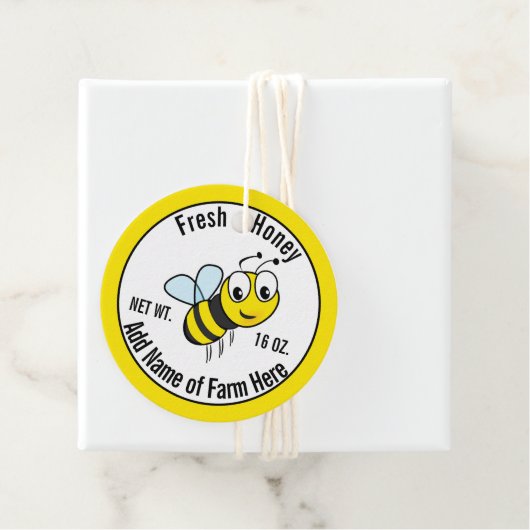 Aangepast productlabel voor verse honing bedankjes labels (In situ)