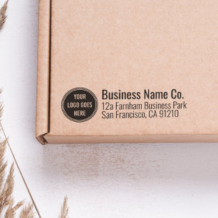 Aangepast professioneel bedrijf Logo Retouradres Zelfinktende Stempel