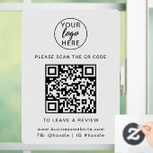 Aangepast professioneel bedrijfslogo en QR-code Raamsticker (Huis)