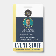 Aangepast professioneel evenement personeels ID-ba